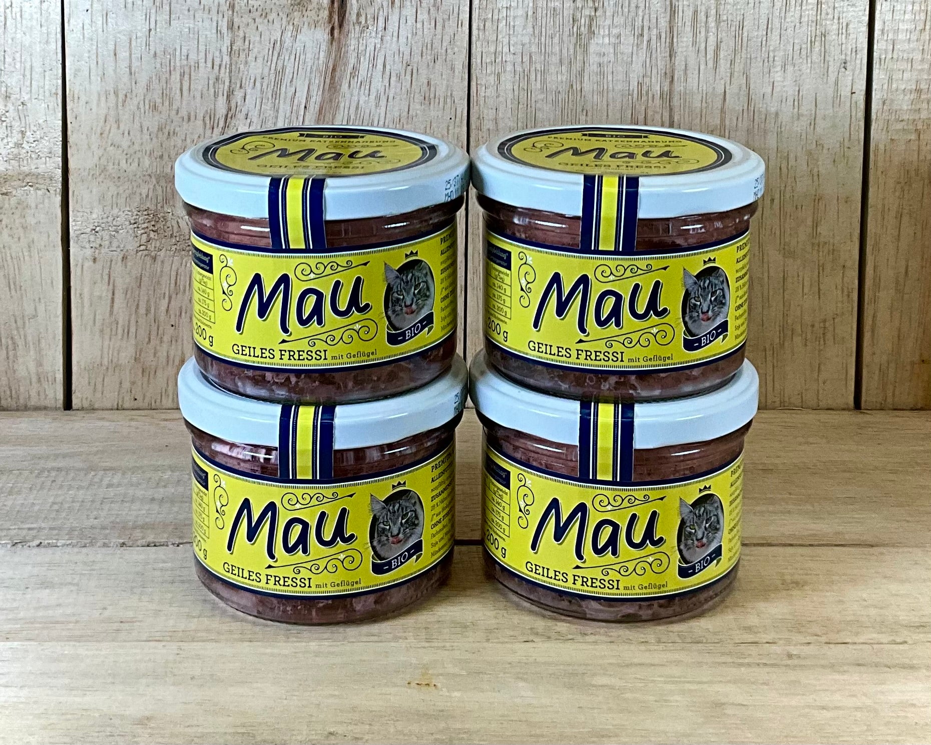 Organic Cat Food. Chicken 4 Pack. Glass Jars.