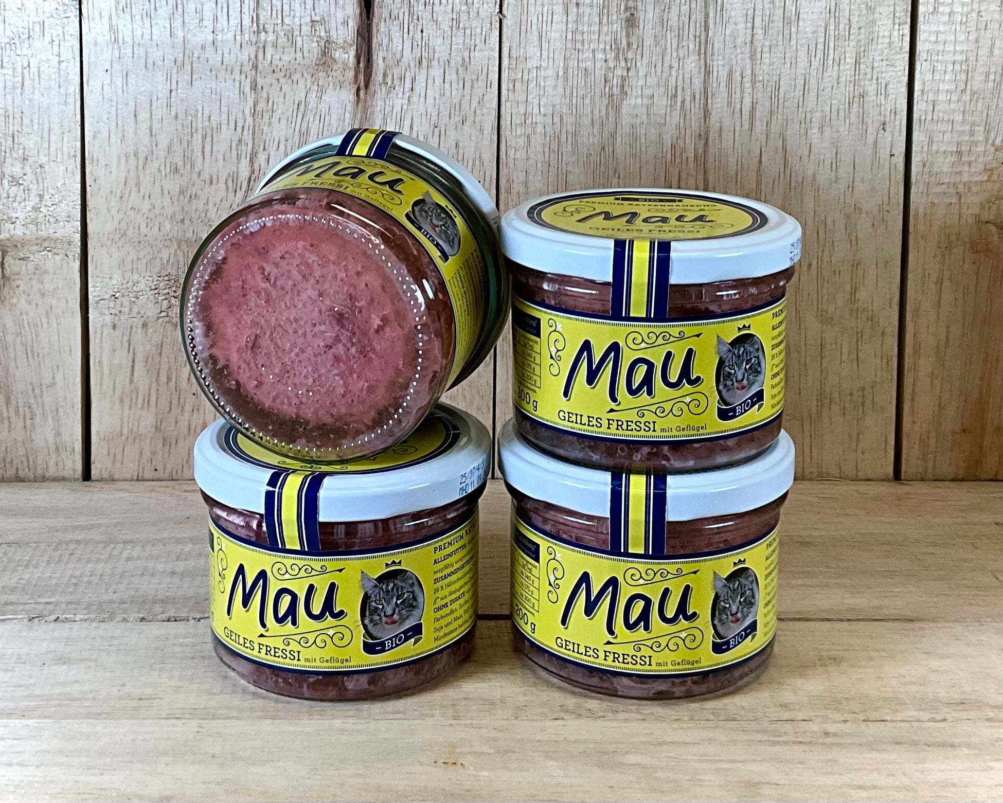 Organic Cat Food. Chicken 4 Pack. Glass Jars.